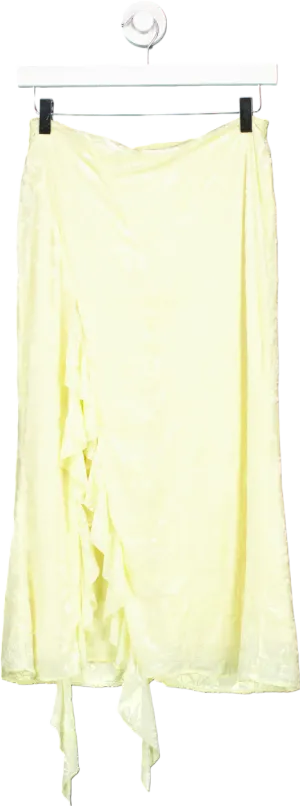 Mistress Rocks Yellow Ruffle Wrap Skirt UK S