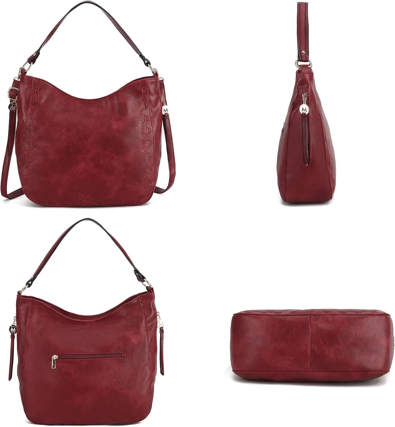 MKF Collection Shoulder Bag for Women, Vegan Leather Top-Handle Crossbody Bag Handbag Purse by Mia K