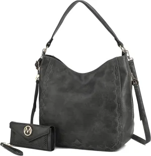 MKF Collection Shoulder Bag for Women, Vegan Leather Top-Handle Crossbody Bag Handbag Purse by Mia K