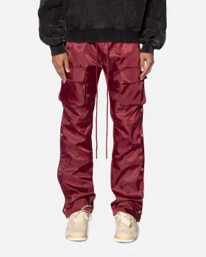 MNML Snap Front Cargo Pants Red