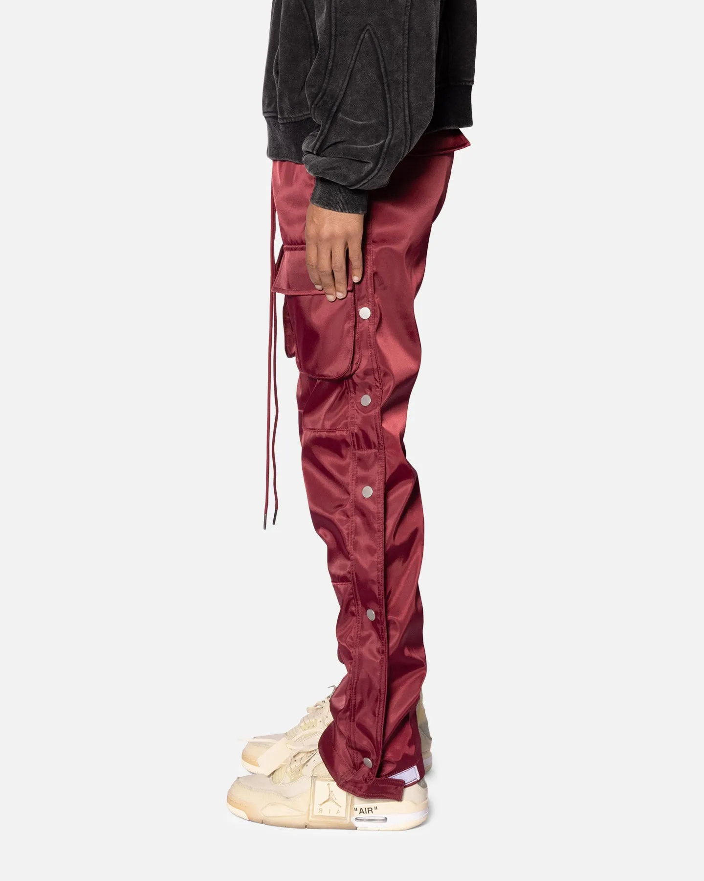 MNML Snap Front Cargo Pants Red