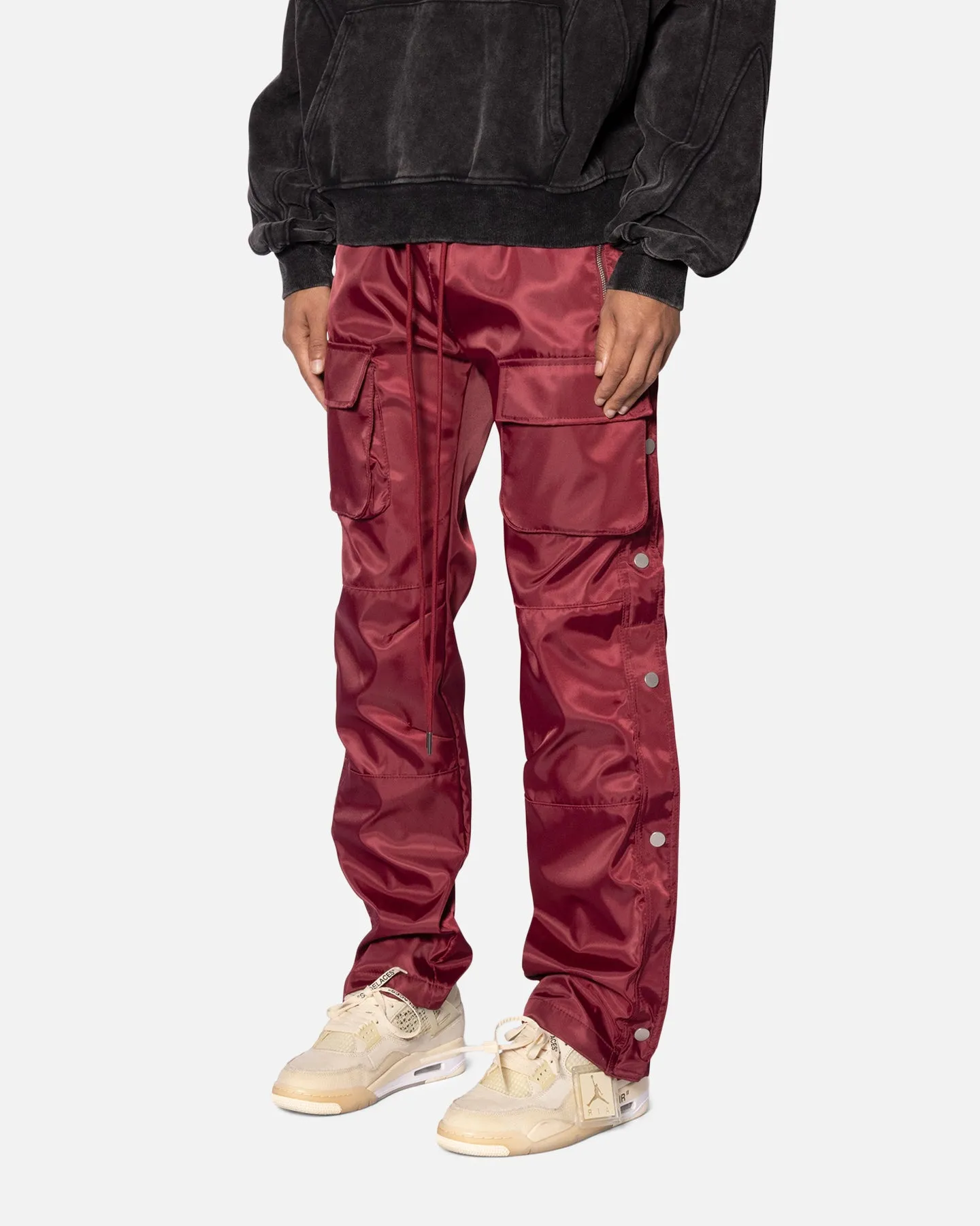 MNML Snap Front Cargo Pants Red