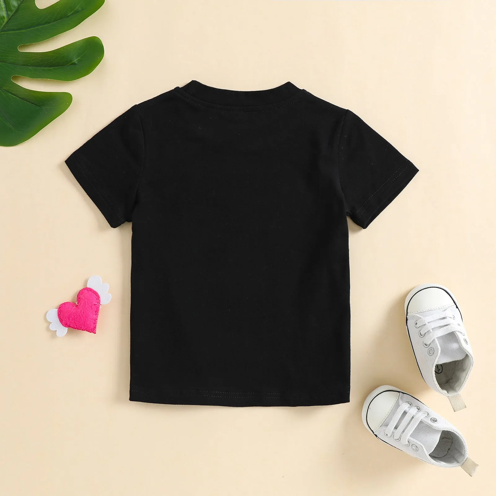 Mommy and Me Creative Cartoon Bear Letter Printing Short Sleeve