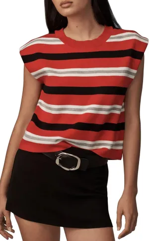 Moreone Womens Sweater Vest Cap Sleeve Crew Neck Sleeveless Casual Ribbed Knit Cropped Pullover Tank Tops
