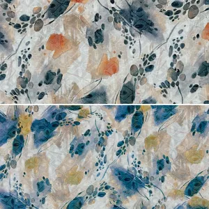 Nature's Palette Embroidered Polycotton Fabric