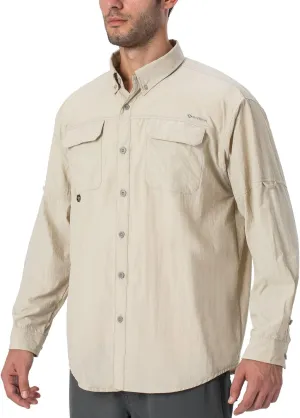 NAVISKIN Men's Sun Protection Fishing Shirts UPF 50  Long Sleeve Sun Shirts for Men PFG Hiking Travel Camping