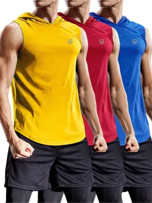 NELEUS Dry Fit Workout Athletic Muscle Tank Top Running Shirts with Hoods