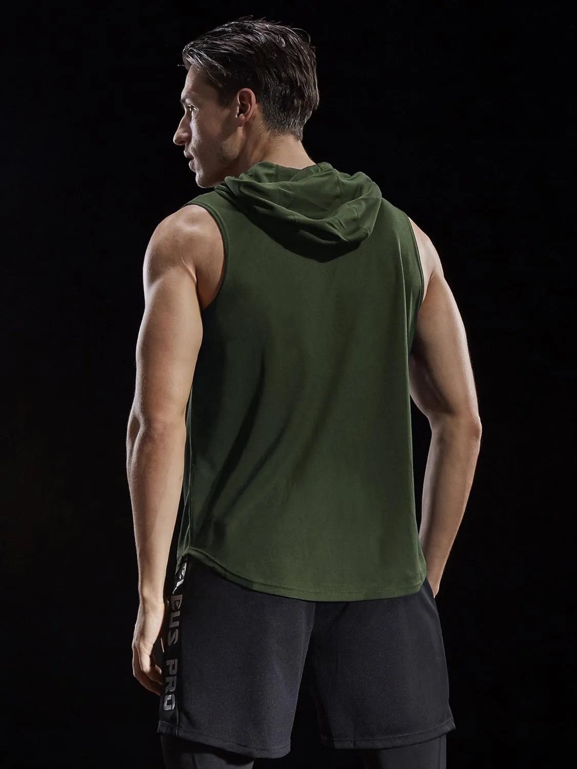 NELEUS Dry Fit Workout Athletic Muscle Tank Top Running Shirts with Hoods