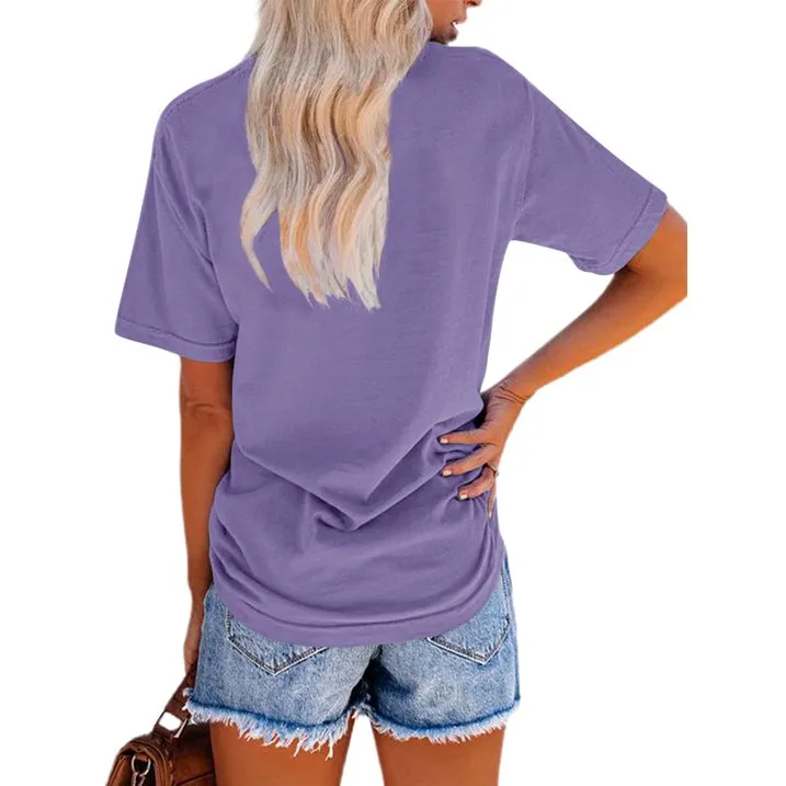 New Anbech Women Beth Dutton T-Shirt Graphic Don't Make Me Go Beth Dutton On You Printed Short Sleeve Tee Tops with Crew Neck Heather Purple, Sz L