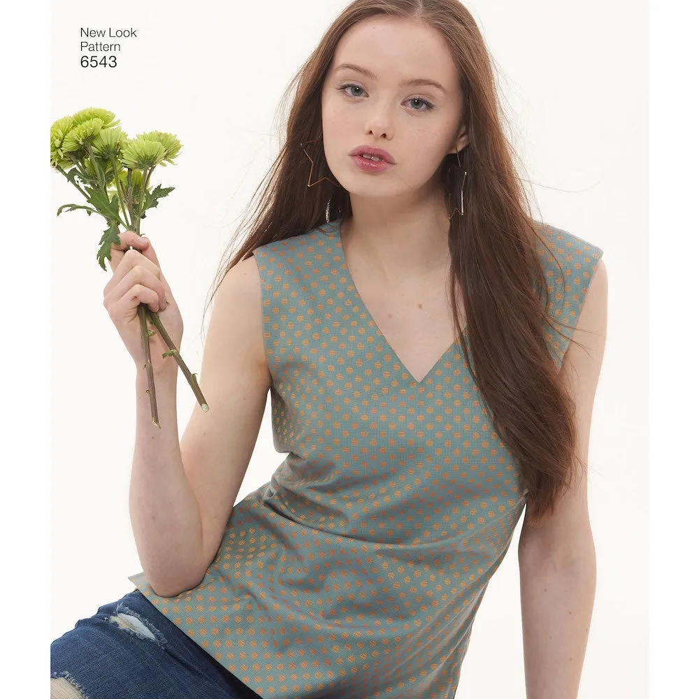 Newlook Pattern 6543 Misses' Easy Tops