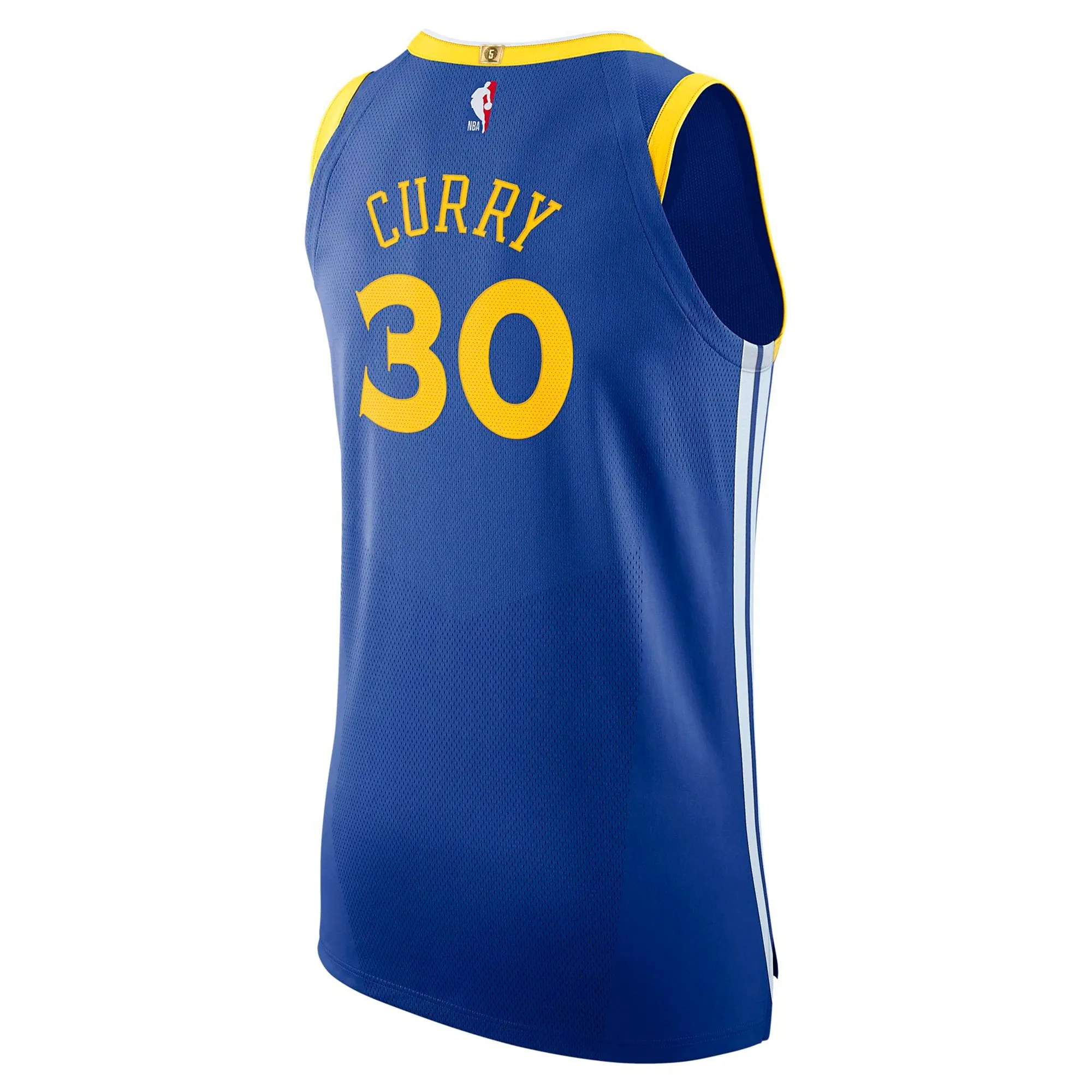 Nike NBA Authentic Jersey Stephen Curry Warriors Icon Edition Royal Blue-Yellow