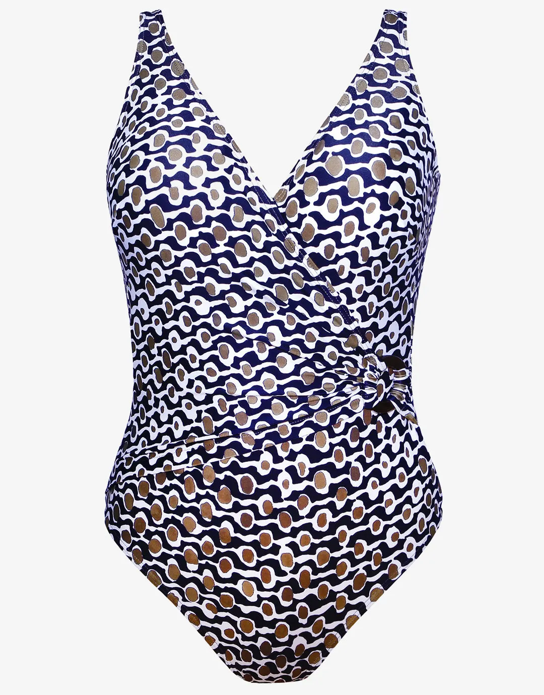 Noa Wrap Front Swimsuit - Black