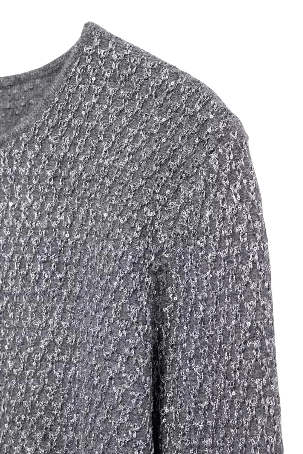 'Nora ' Knit Cardigan with Metallic Sequins