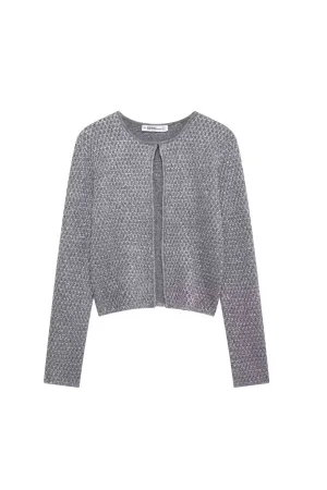 'Nora ' Knit Cardigan with Metallic Sequins