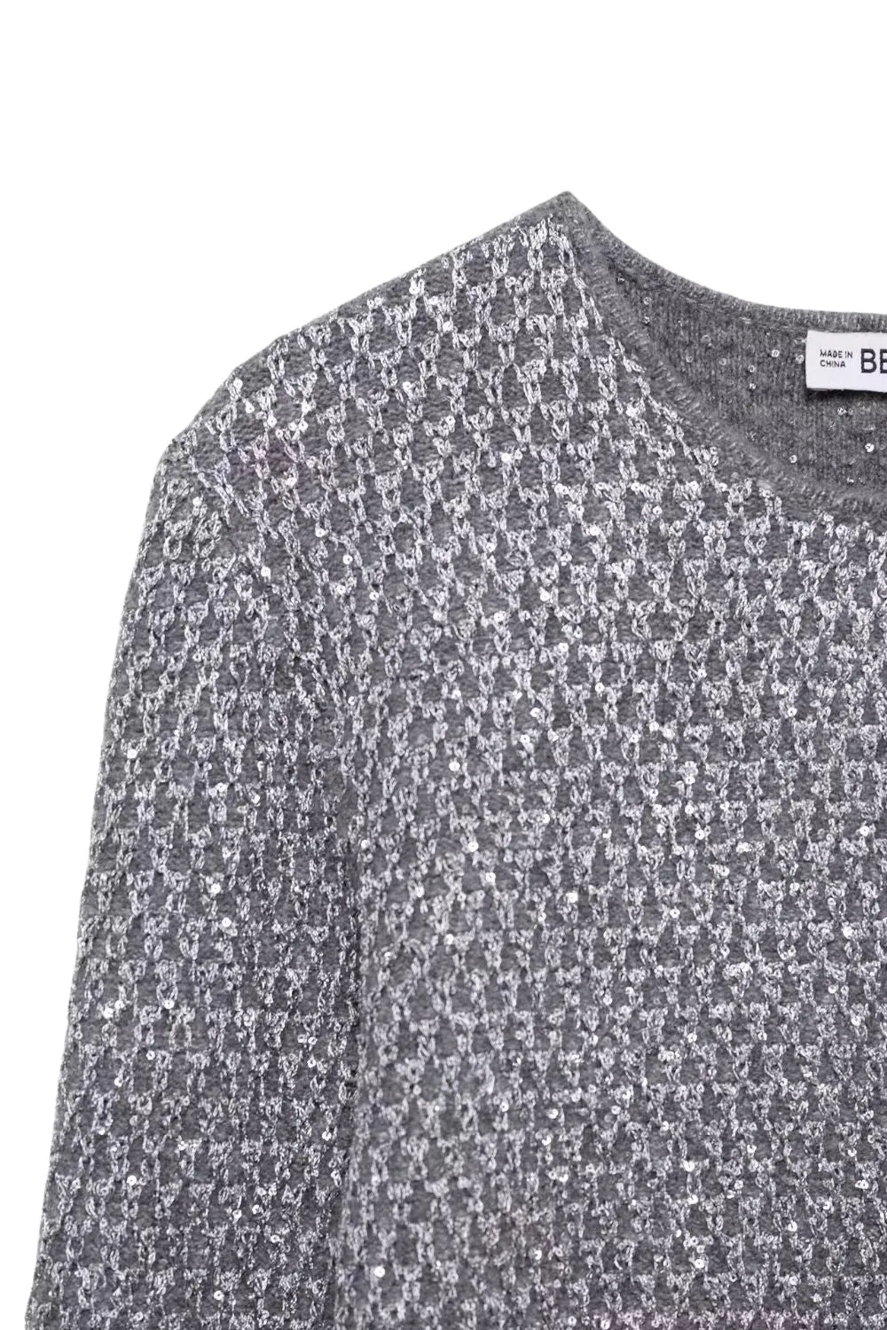 'Nora ' Knit Cardigan with Metallic Sequins