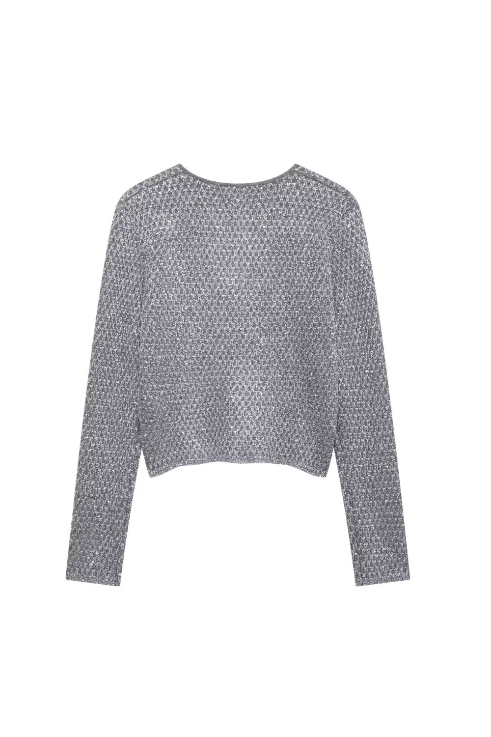 'Nora ' Knit Cardigan with Metallic Sequins