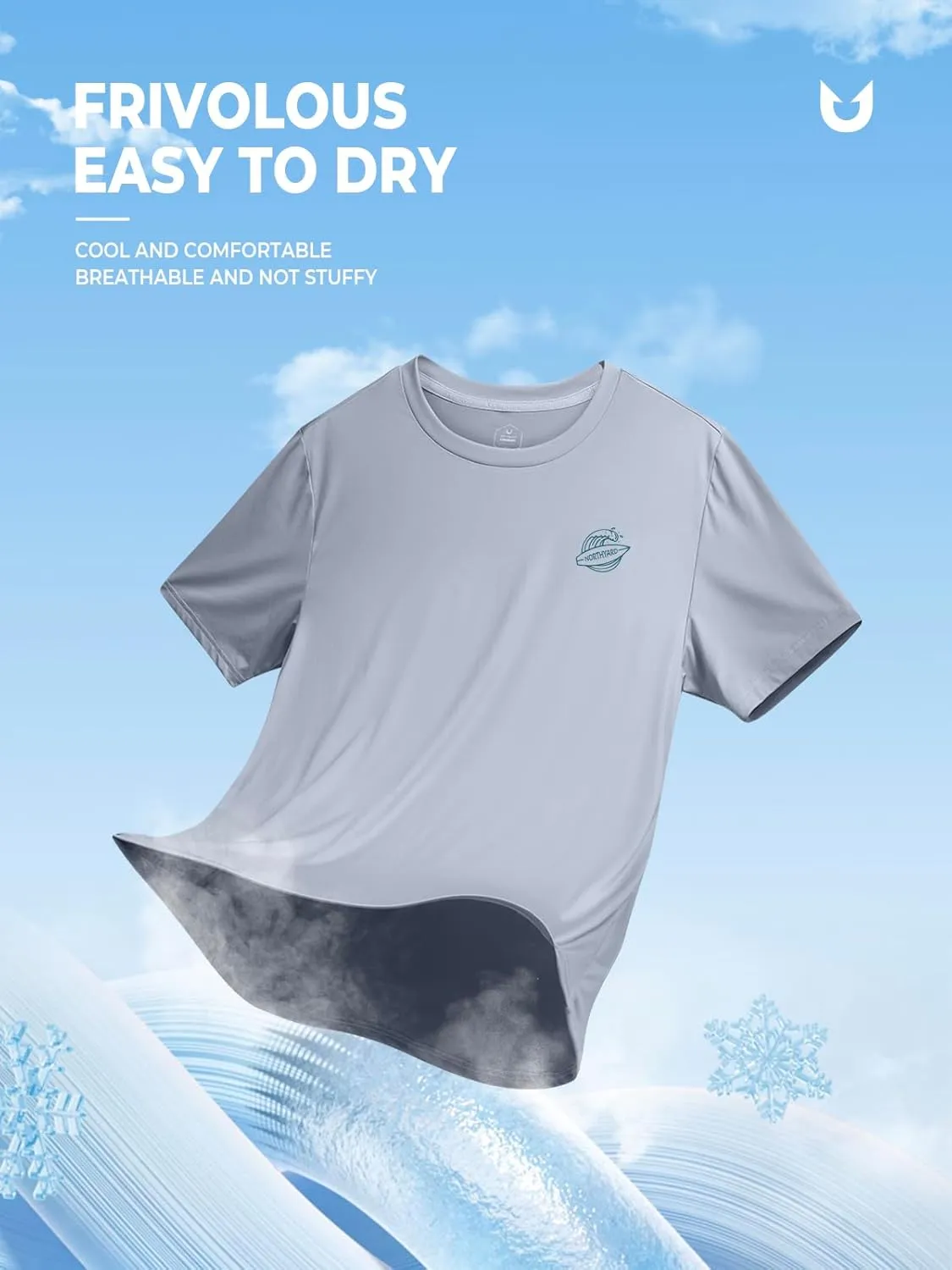 NORTHYARD Men's Athletic Quick Dry Running T-Shirts Workout Active Lightweight Short-Sleeve Shirts Gym Fishing Tee Tops