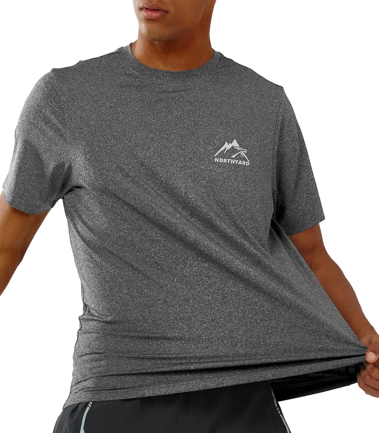 NORTHYARD Men's UPF 50  Sun Protection Shirts Swim SPF UV Quick Dry Short Sleeve T-Shirts for Athletic Fishing Rash Guard