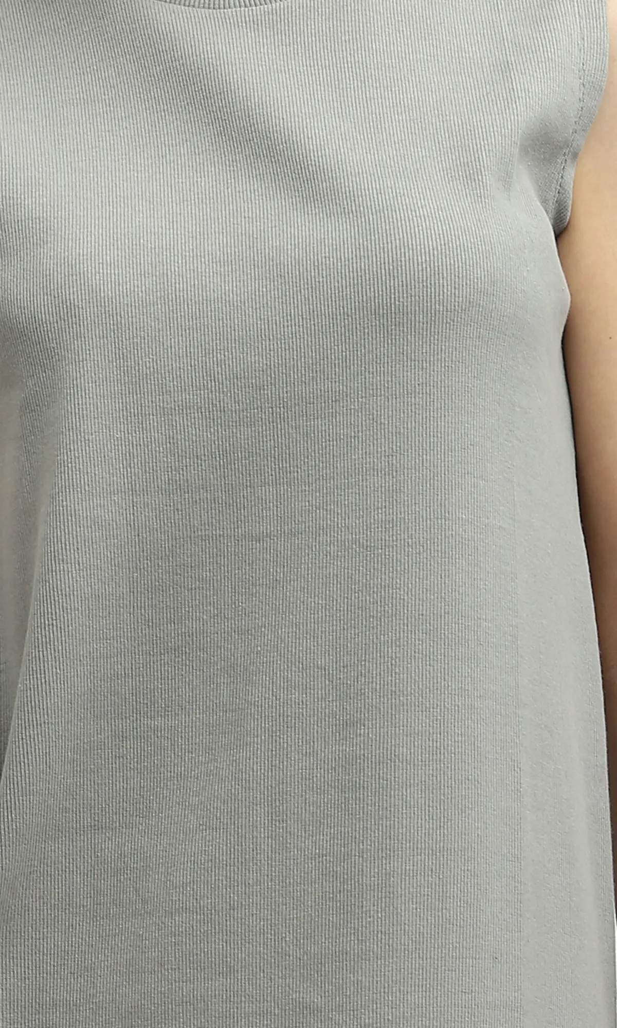 O198528 Solid Sleeveless Feminine Maxi Dress