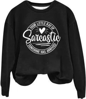 Oversized Sweatshirt for Women Trendy Alphabet Print Crew Neck T Shirts Loose Fit Long Sleeve Pullover Shirts