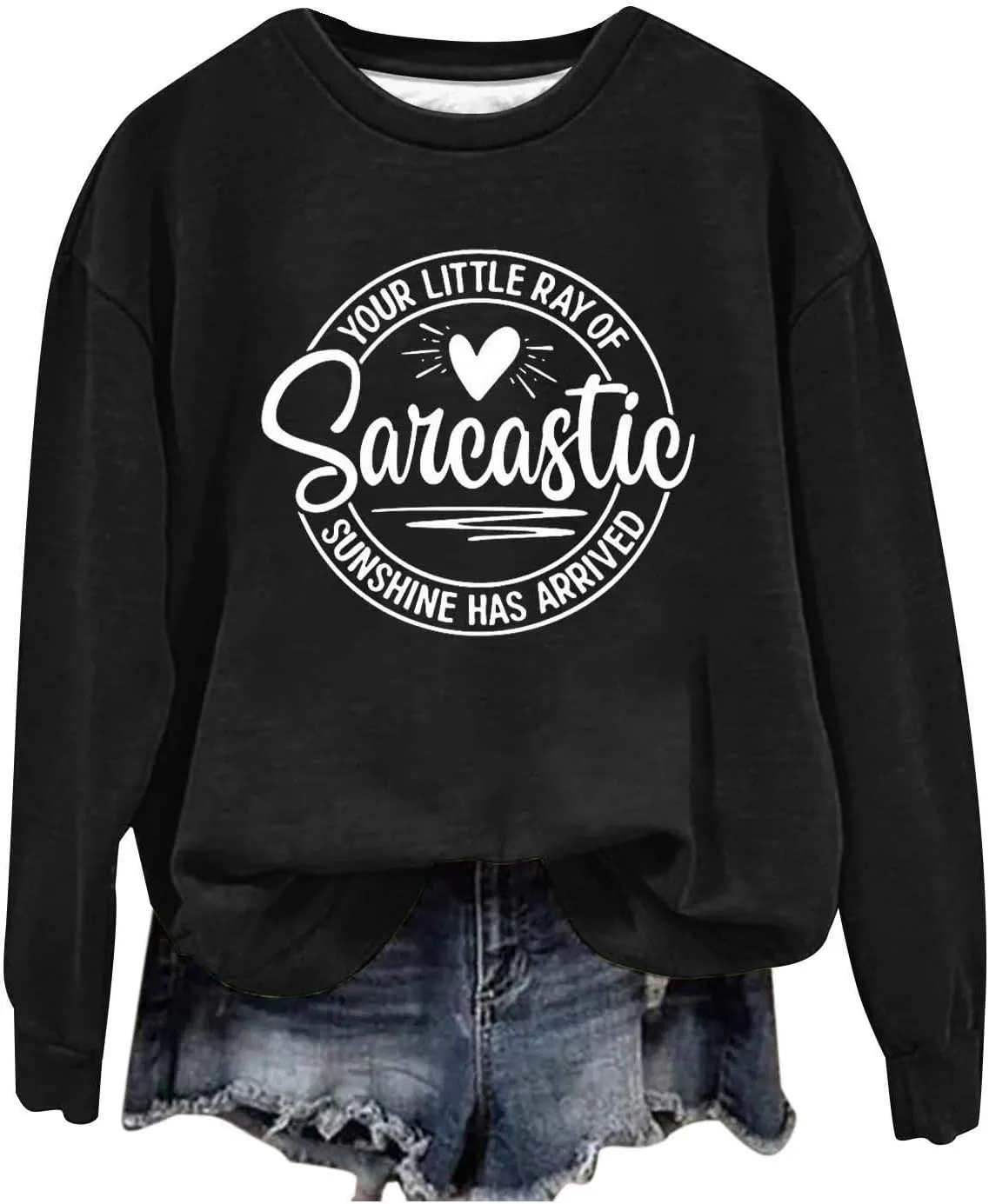 Oversized Sweatshirt for Women Trendy Alphabet Print Crew Neck T Shirts Loose Fit Long Sleeve Pullover Shirts