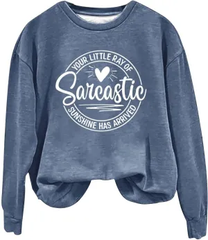 Oversized Sweatshirt for Women Trendy Alphabet Print Crew Neck T Shirts Loose Fit Long Sleeve Pullover Shirts
