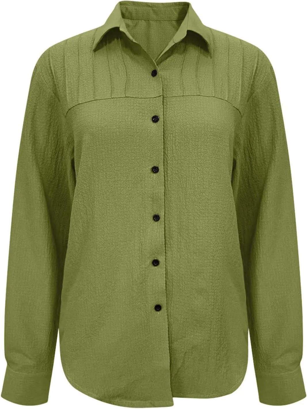 Oversized Tshirts for Women Long Sleeve V Neck Blouses Button Down Plain Shirts Girls Fashion Vacation Beach Tops