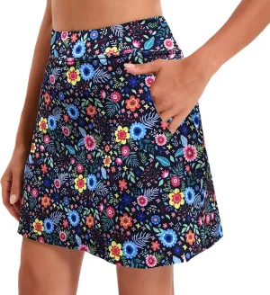 Oyamiki Women's Active Athletic Skort Lightweight Tennis Skirt Perfect for Running Training Sports Golf