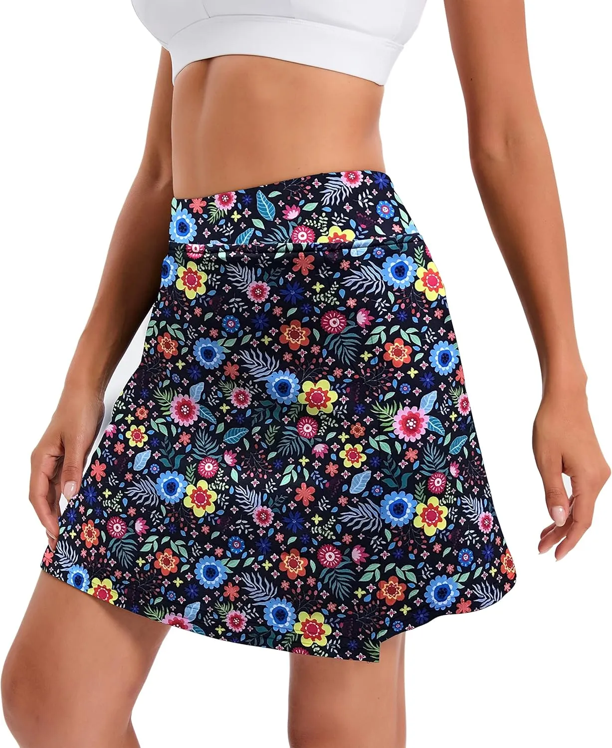 Oyamiki Women's Active Athletic Skort Lightweight Tennis Skirt Perfect for Running Training Sports Golf