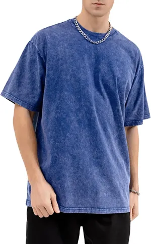 PAODIKUAI Men's Oversized Cotton T-Shirts Loose Fit Summer Vintage Washed Tee Short Sleeve Casual Gym Shirts Tops