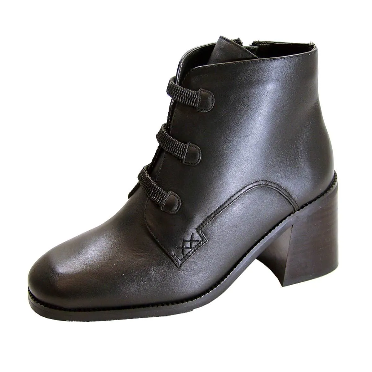 PEERAGE Selma Women's Wide Width Leather Ankle Boots