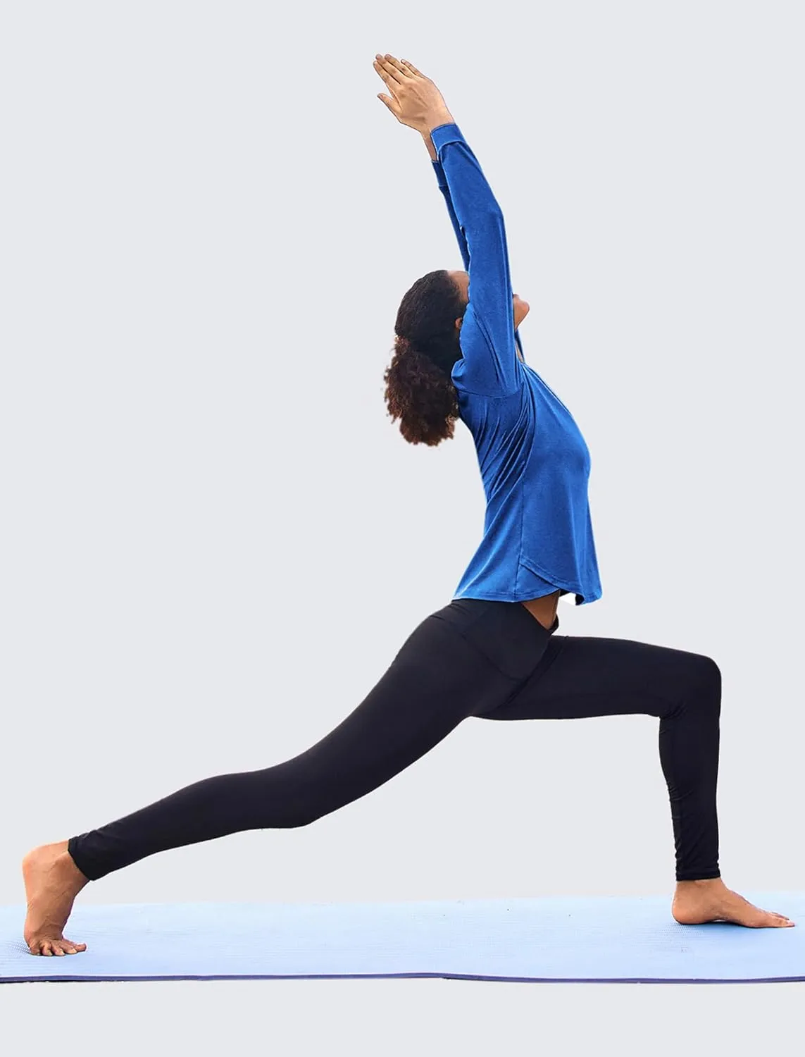 PINSPARK Long Sleeve Workout Tops for Women Crewneck Yoga Shirts Lightweight Athletic Gym Running Sport Casual T-Shirt