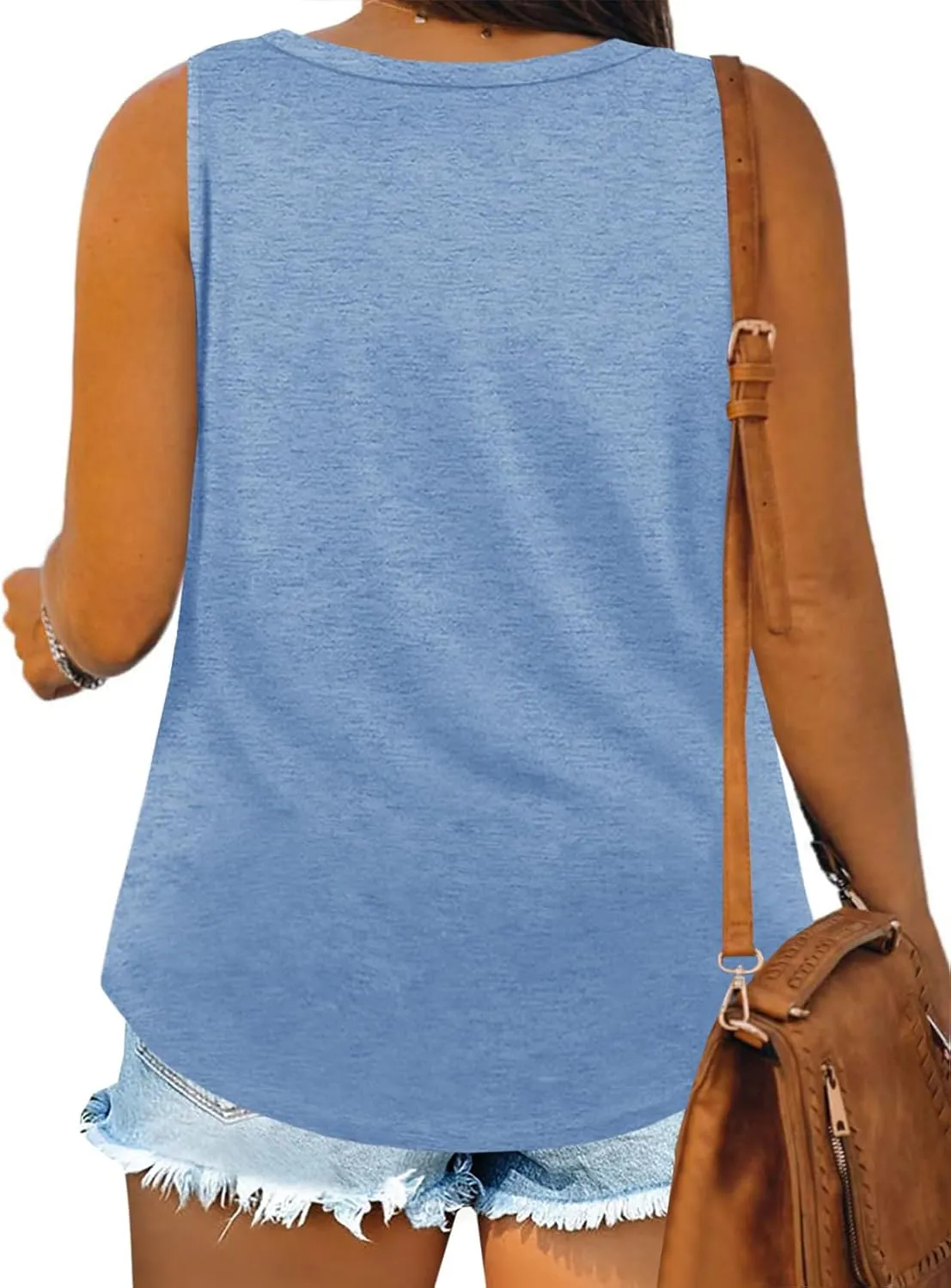 Plus Size Tank Tops for Women Summer Sleeveless Scoop Neck T-Shirts Tops Casual Tees Tunics Shirts