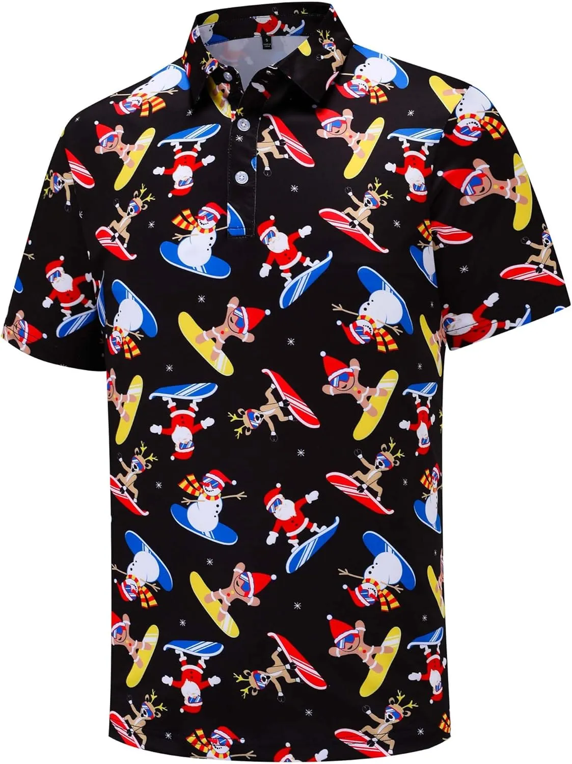 Polo Shirts for Men Short Sleeve Golf Shirts Dry Fit Moisture Wicking Fashion Print Men's Golf Shirt