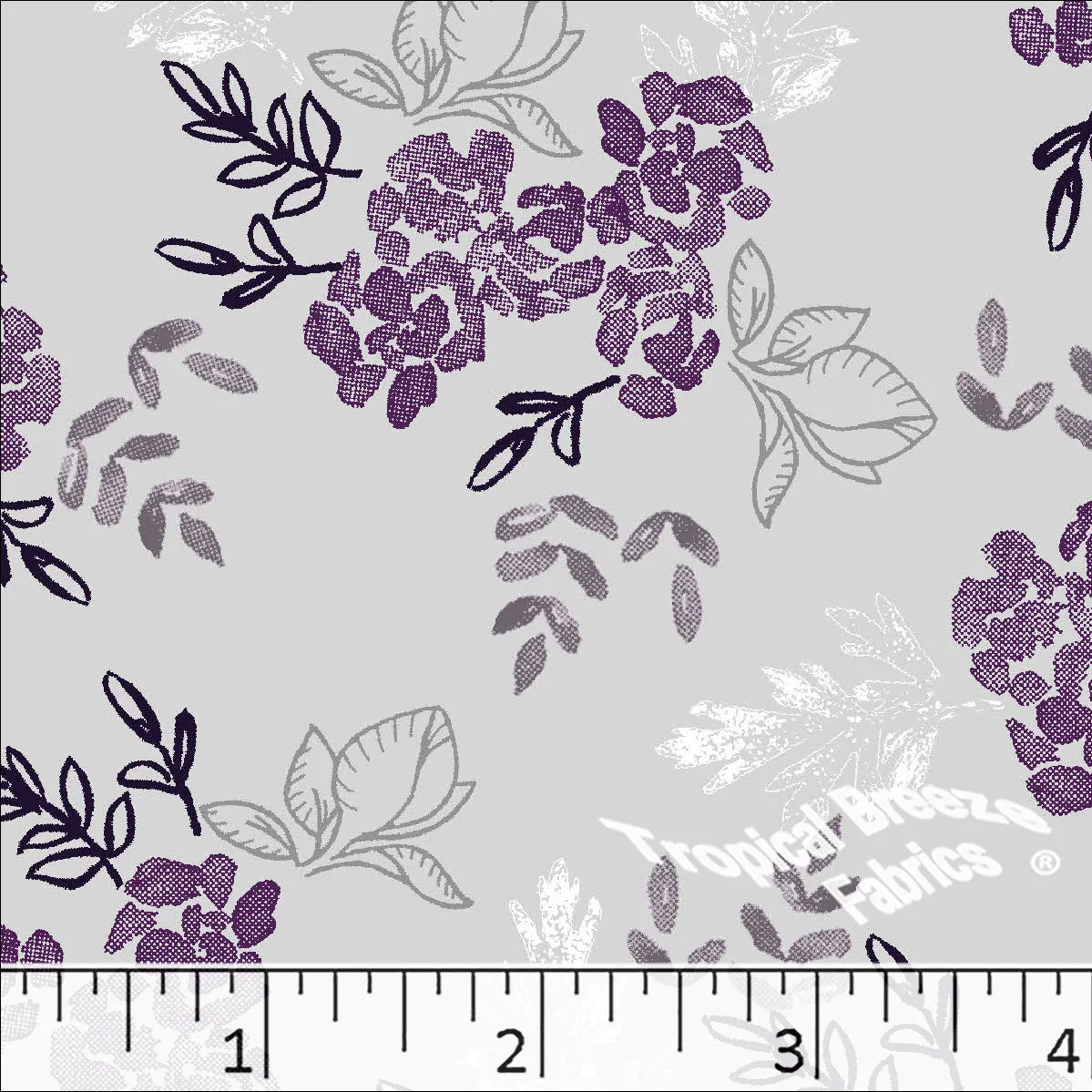 Poly Cotton Floral Print Dress Fabric 5932