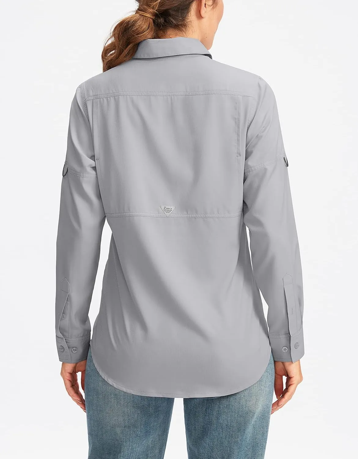 Pudolla Women's UPF 50  UV Sun Protection Shirts Long Sleeve Fishing Hiking Shirt Cool Lightweight Travel Safari Shirts