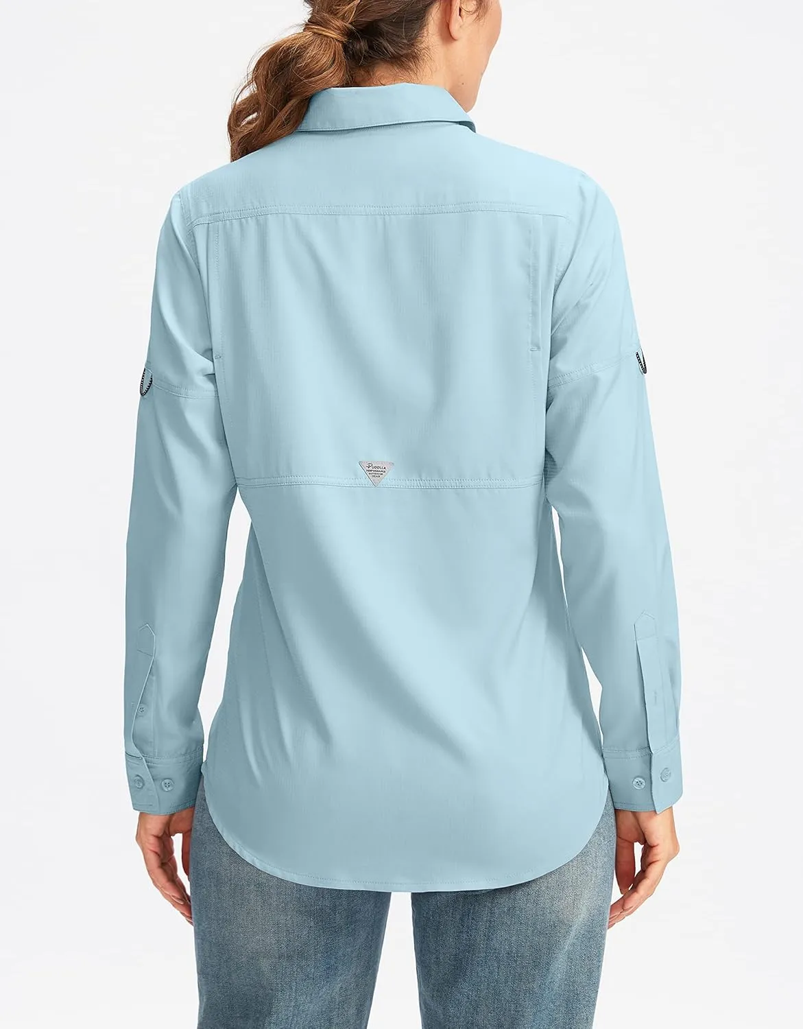 Pudolla Women's UPF 50  UV Sun Protection Shirts Long Sleeve Fishing Hiking Shirt Cool Lightweight Travel Safari Shirts