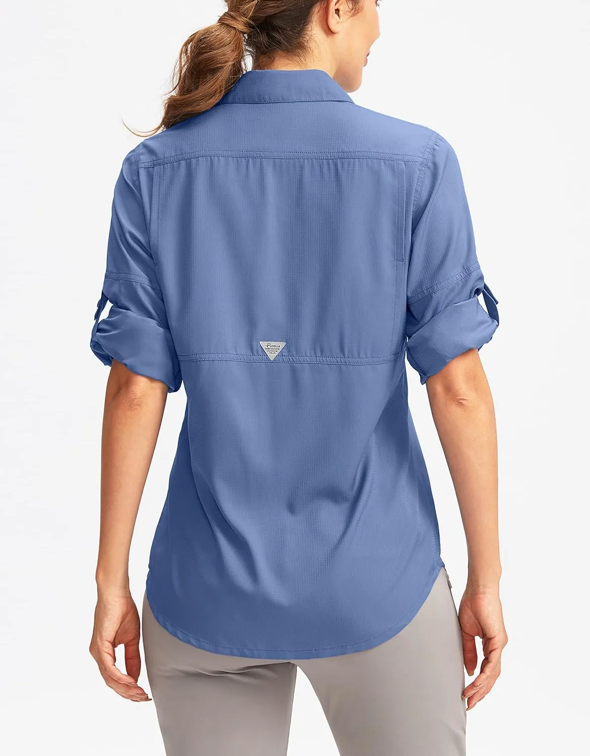 Pudolla Women's UPF 50  UV Sun Protection Shirts Long Sleeve Fishing Hiking Shirt Cool Lightweight Travel Safari Shirts