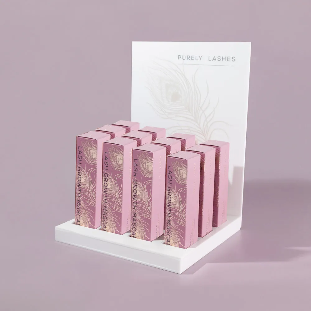 Purely Lashes Display Stand - Including Lashes Lush Lash Mascara - 12 Pieces