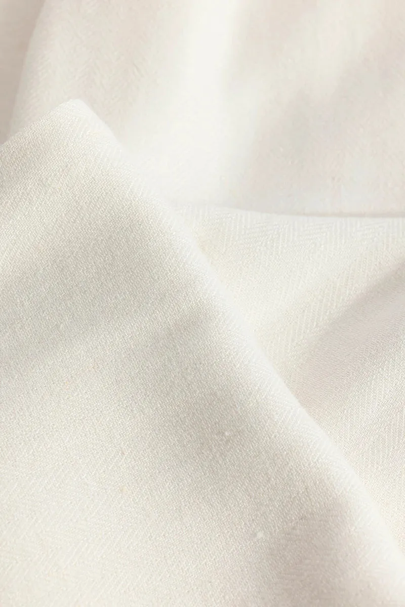 Ragna Cream Plain Relaxed Fit Trousers