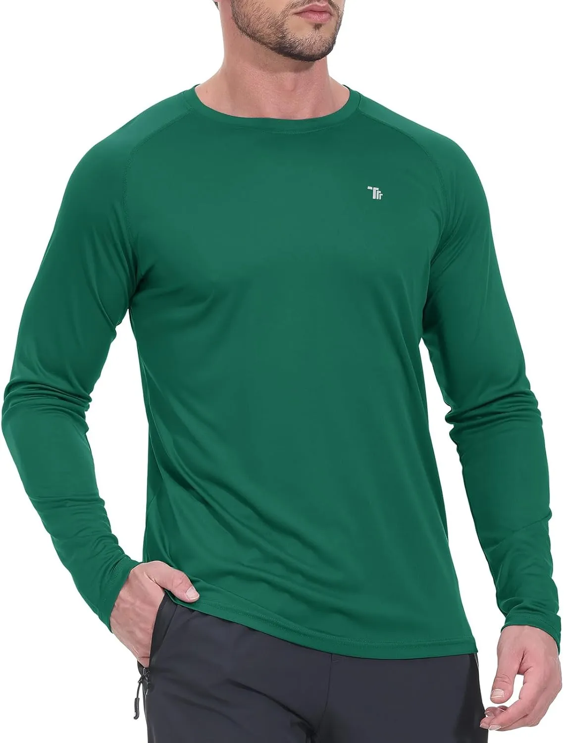 Rdruko Men's Hiking Shirts Long Sleeve UPF 50  Sun Protection Quick Dry Outdoor Travel Fishing Athletic Shirts