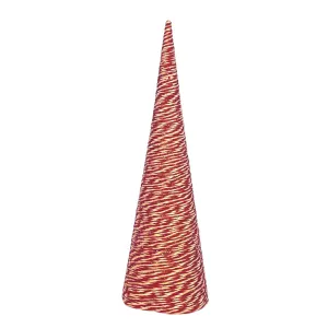 Red and White Abaca Cone Table Top