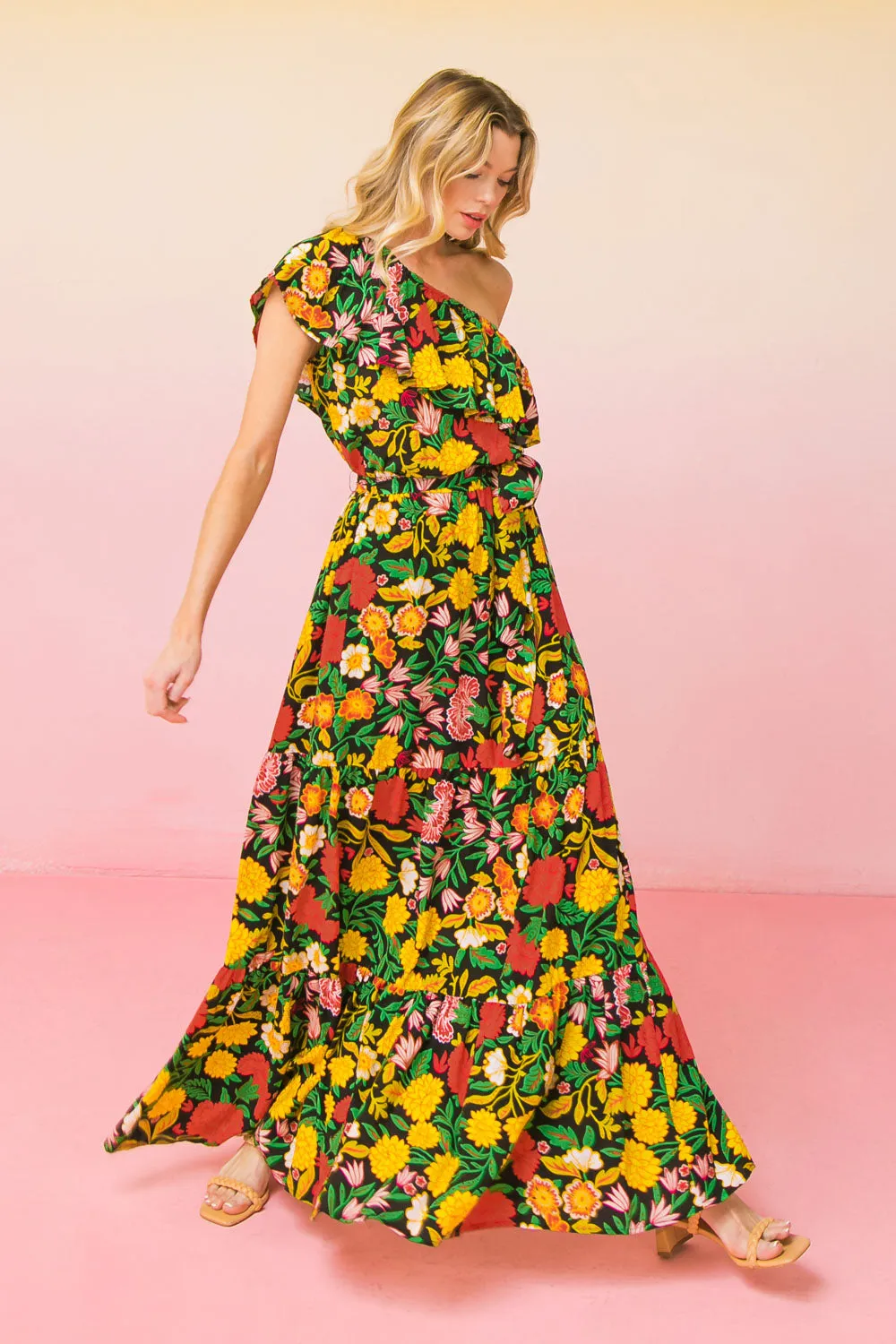 RUN THE GAME WOVEN MAXI DRESS