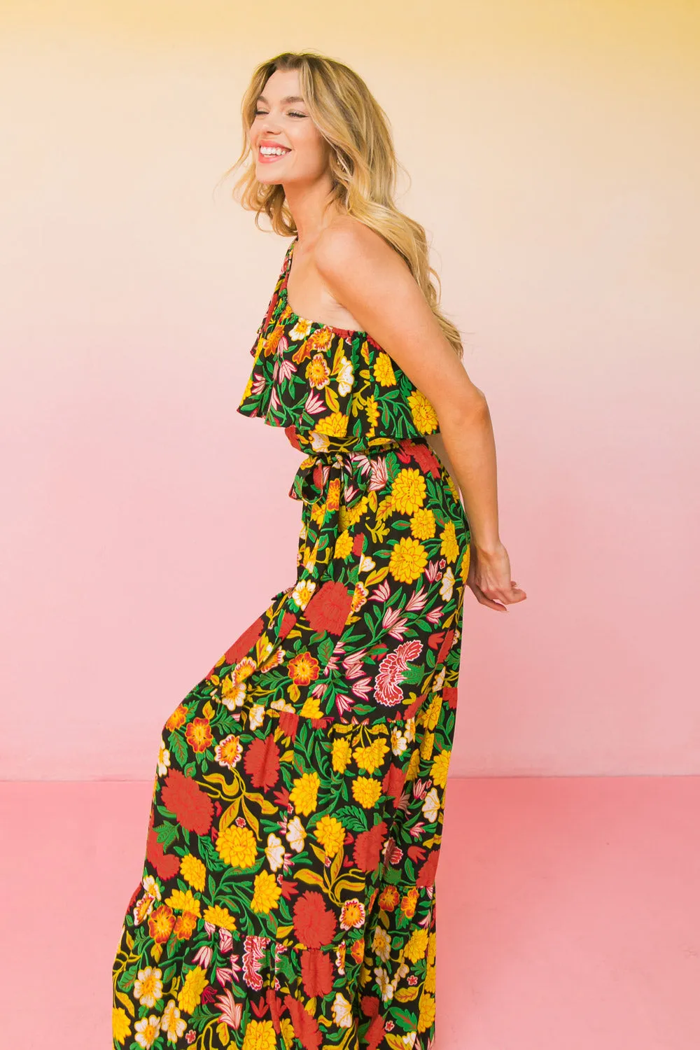 RUN THE GAME WOVEN MAXI DRESS