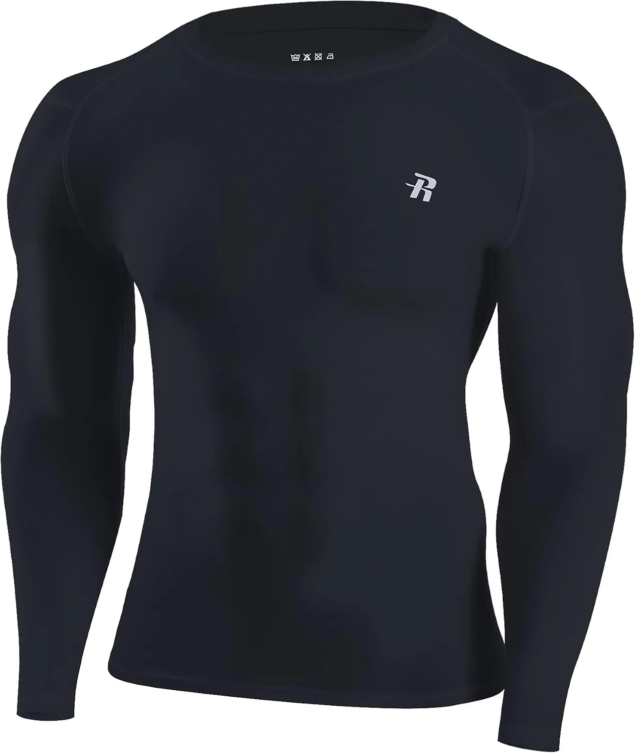 Runhit Long Sleeve Compression Shirts for Men, UPF 50  Men's Compression Shirts, Running Athletic Workout Base Layer