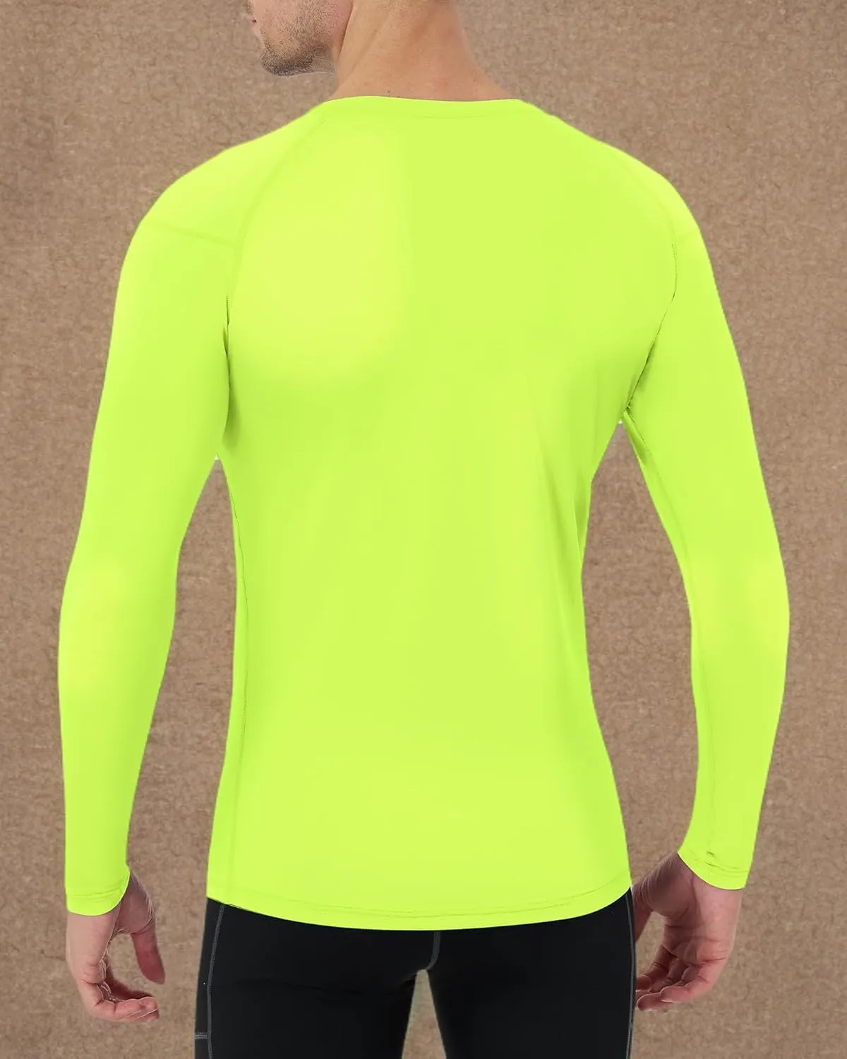 Runhit Long Sleeve Compression Shirts for Men, UPF 50  Men's Compression Shirts, Running Athletic Workout Base Layer