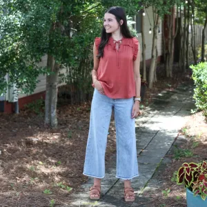 Rustling Leaves Frill Layering Top