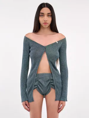 Seaweed Cardigan (SEAWEED-CARDIGAN-GREEN-STRICK)