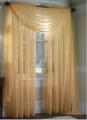 Silk Organza fabric gold color 44&quot; wide Pkt #28[9]