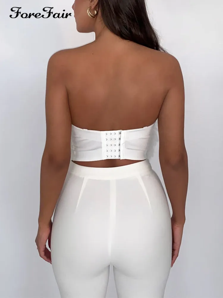 Sleeveless Feathers Crop Top